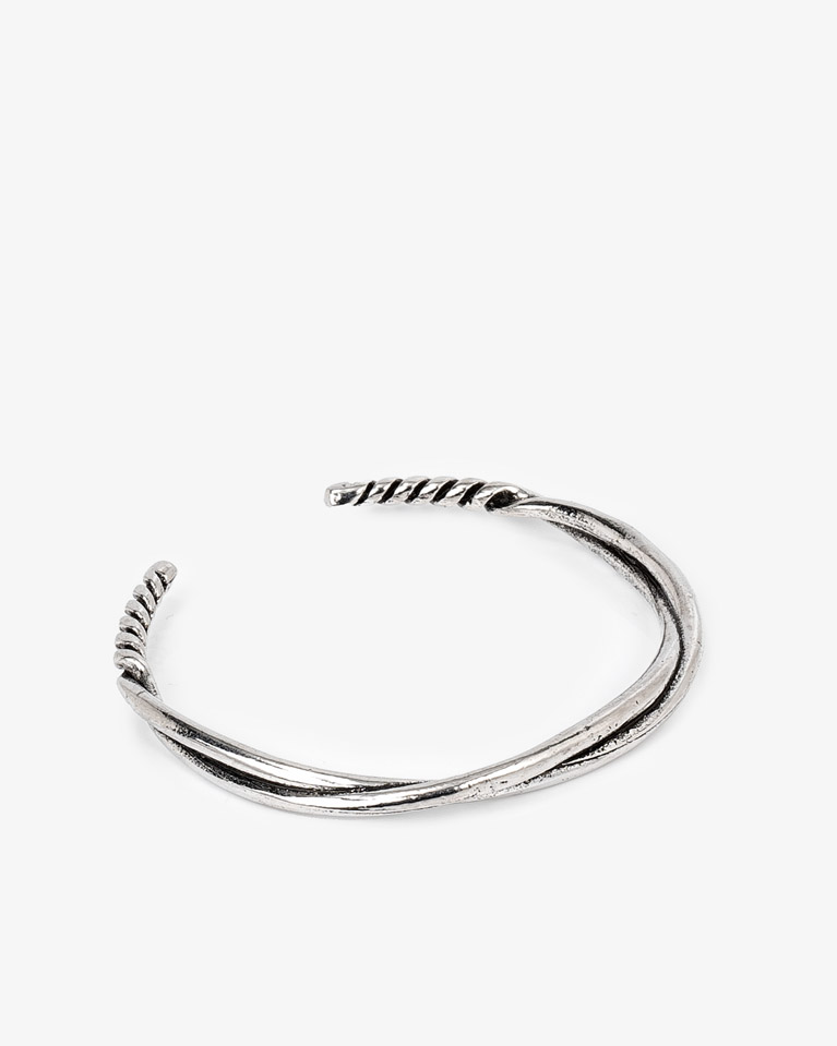 سوار معصم فضي ستانلس ستيل للرجال