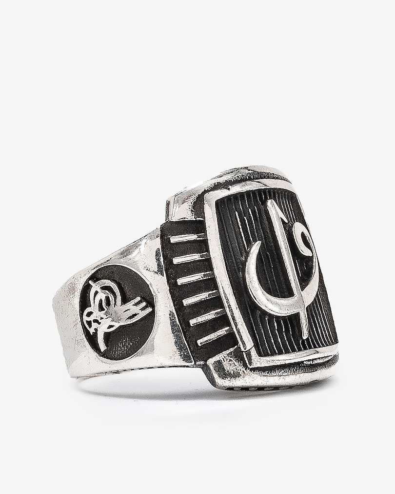 خاتم رجالي فضة أرطغرل ألف واو تركي فاخر