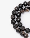 Buffalo horn rosary engraved with camel bone