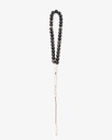 Buffalo horn rosary engraved with camel bone
