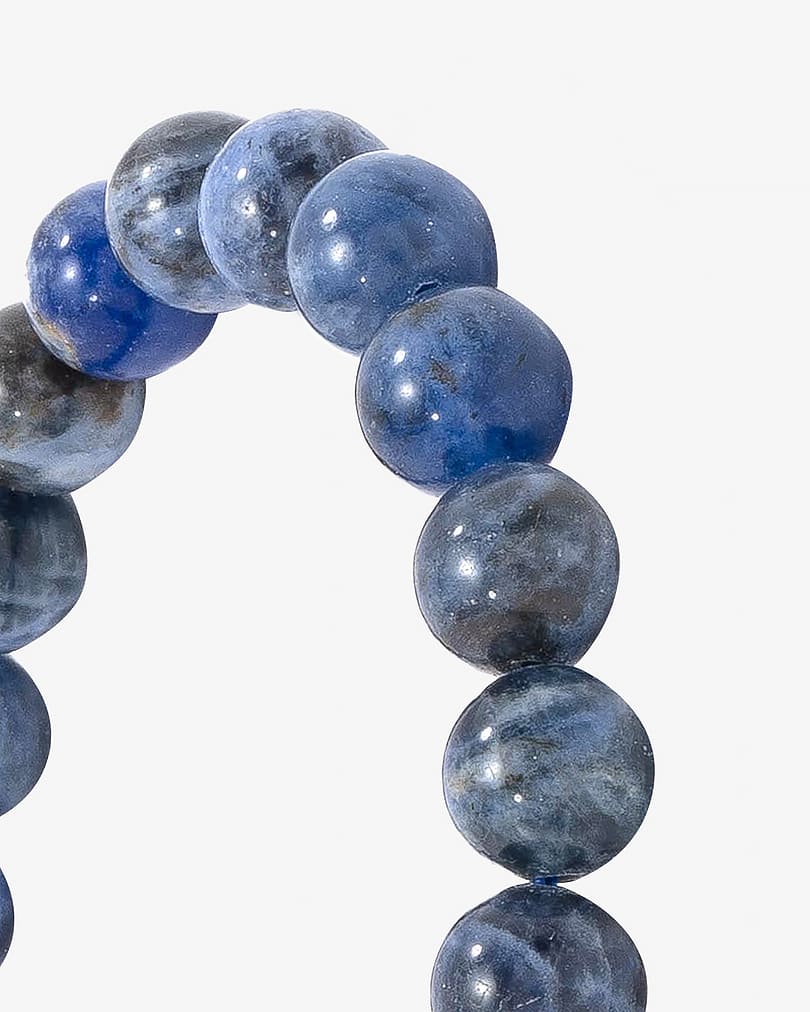 اسوره حجر سوداليت أزرق طبيعي فاخر دائري