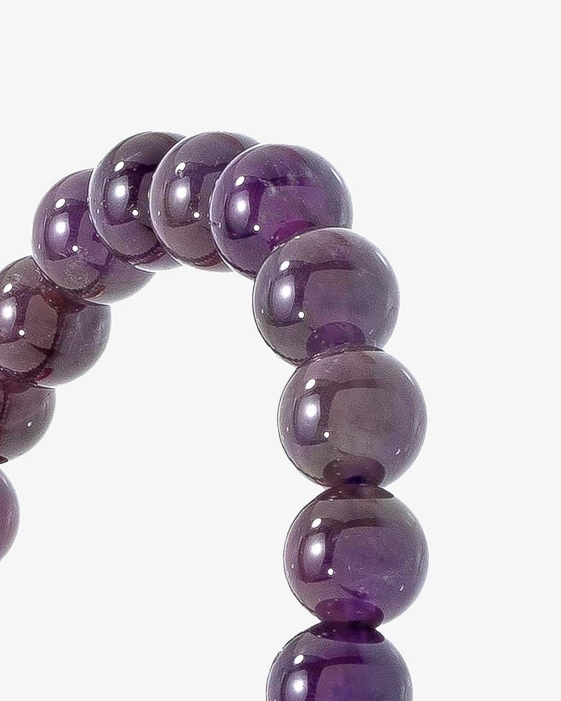 سوار معصم حجر جمشت طبيعي بنفسجي أورجواني