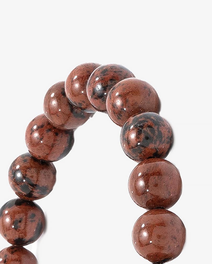 اسوره معصم حجر بركاني ماهوجني طبيعي أنيق