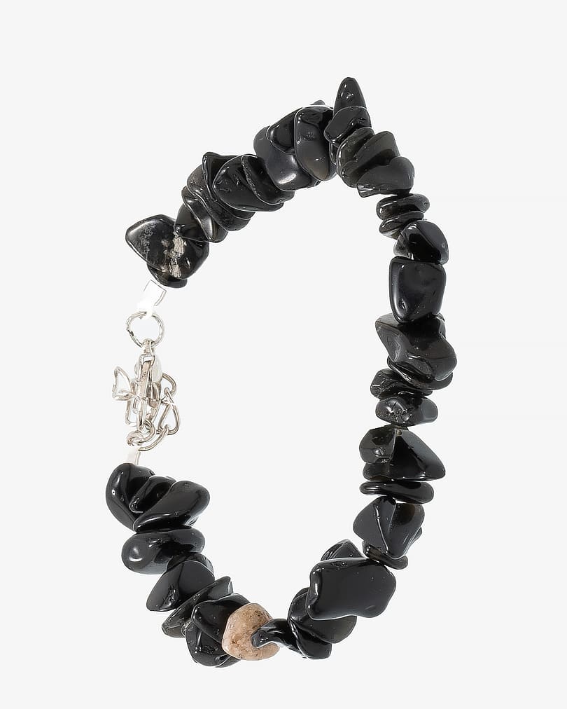 سوار معصم نسائي زجاج بركاني طبيعي أنيق