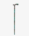 Ebanese crutch decorated with turquoise and malachite