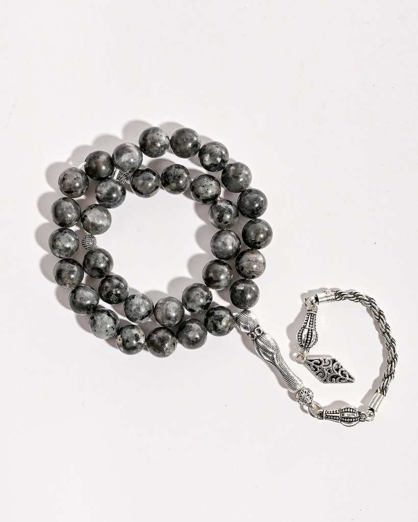 Grey Tourmaline Veined Rosary