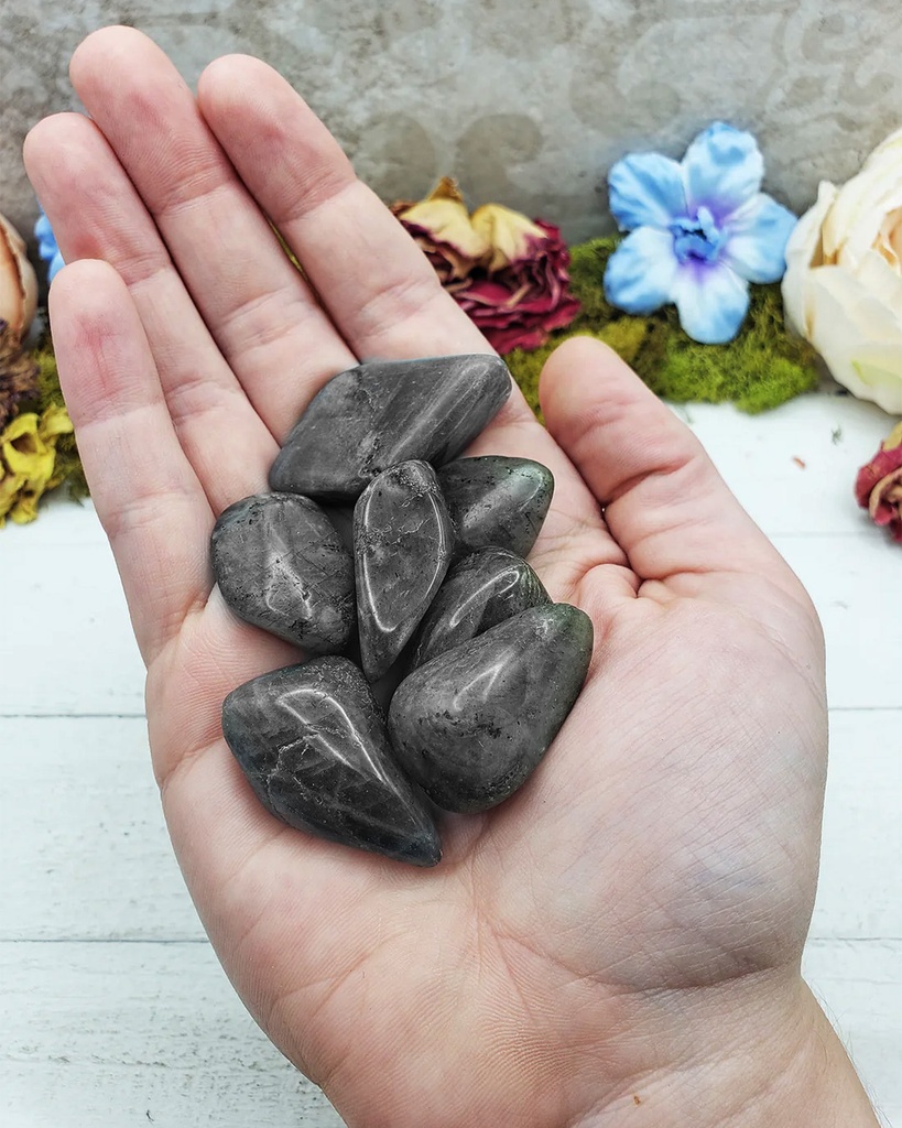 Grey Tourmaline Veined Rosary