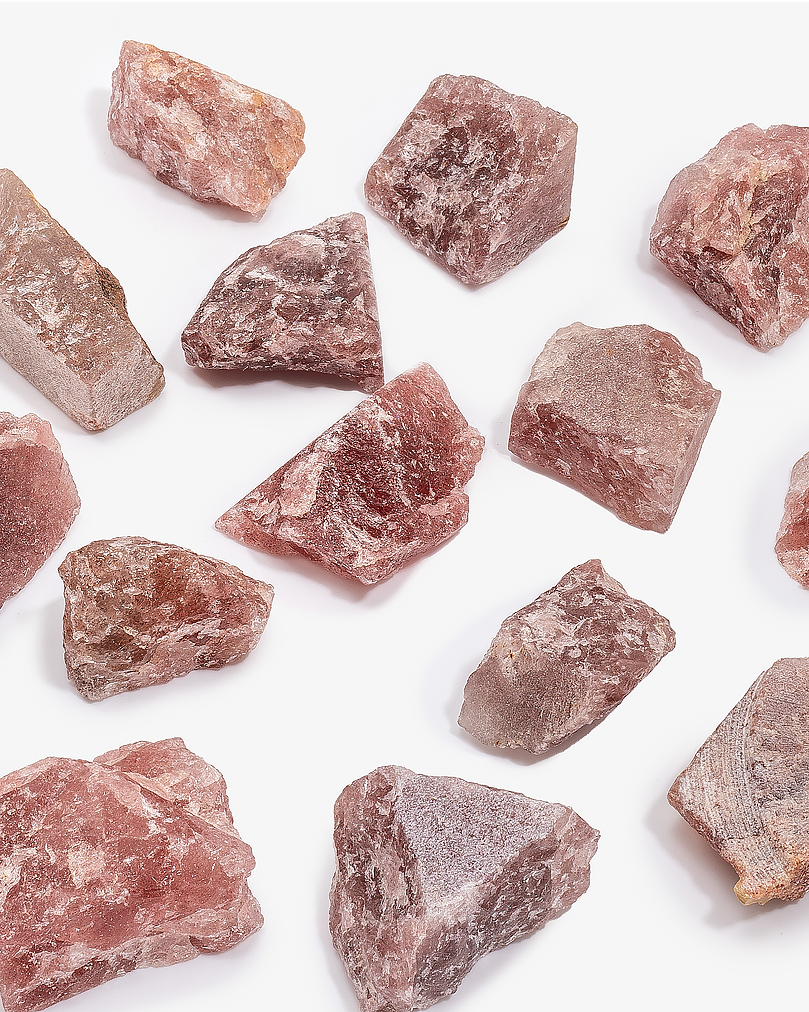 حجر ستروباري كوارتز طبيعي خام فاخر