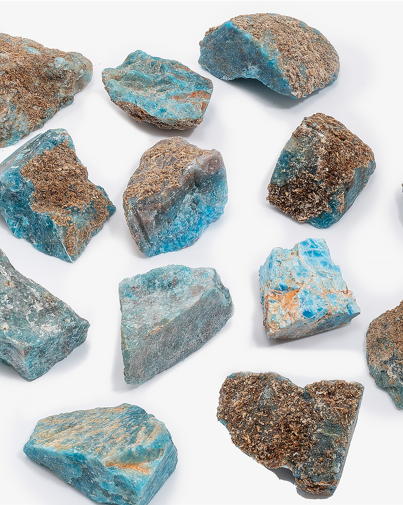 حجر أباتايت طبيعي خام فاخر