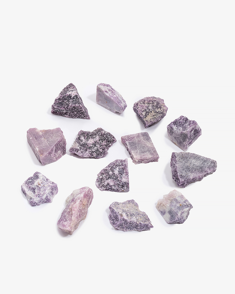 حجر ليبيدوليت الطبيعي الخام الأصلي