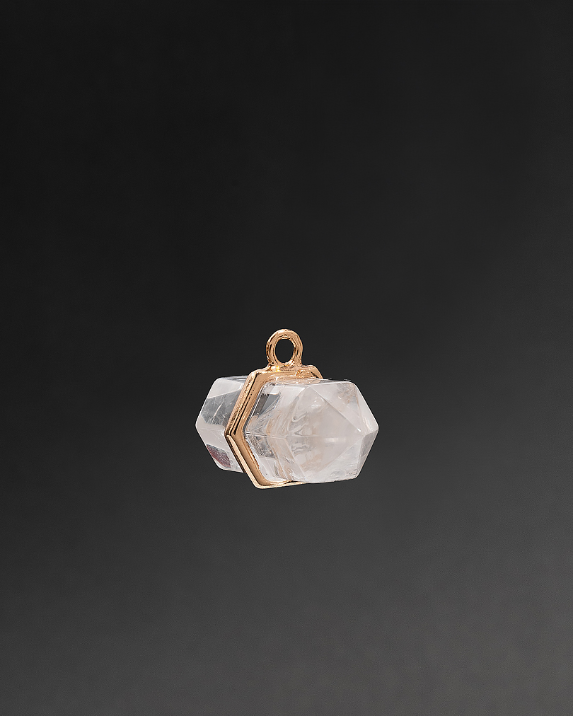 تعليقة قلادة نسائية كلير كوارتز طبيعي شفاف