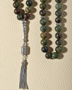Luxury Silver Rosary with Natural Bloodstone