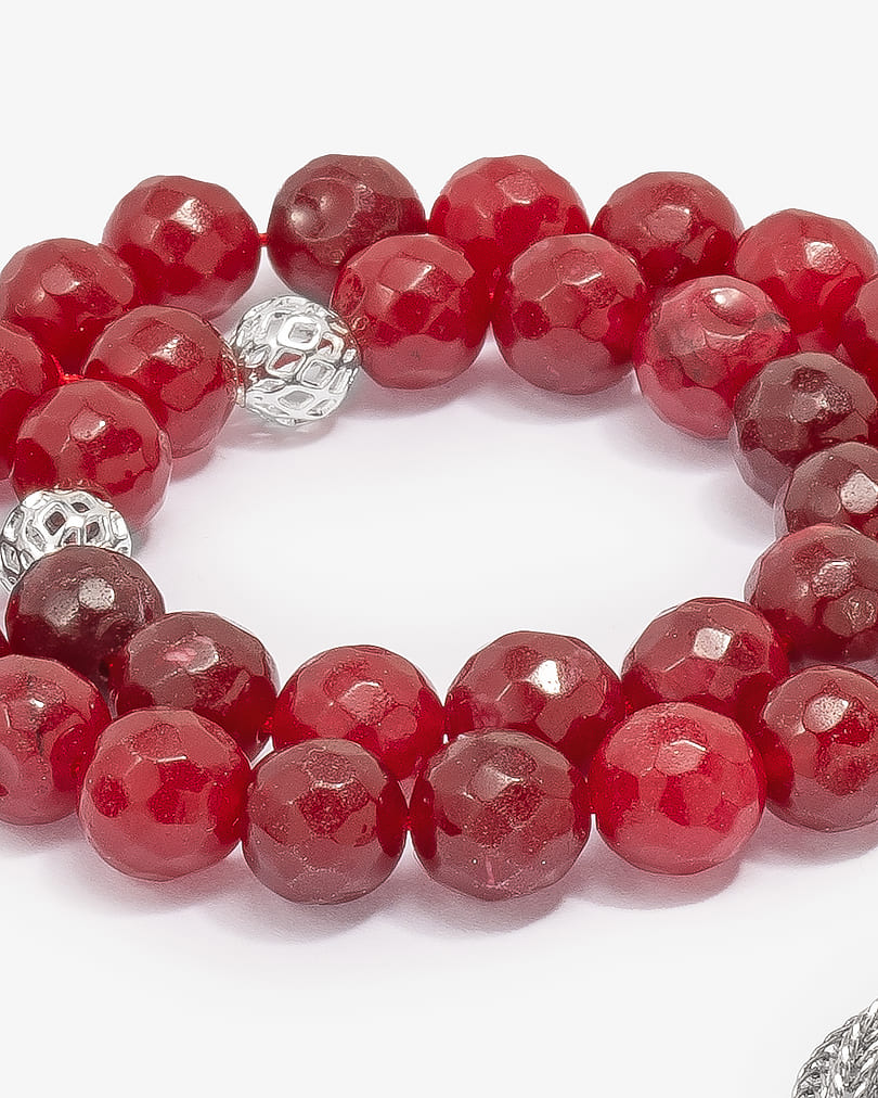 Elegant blood agate rosary