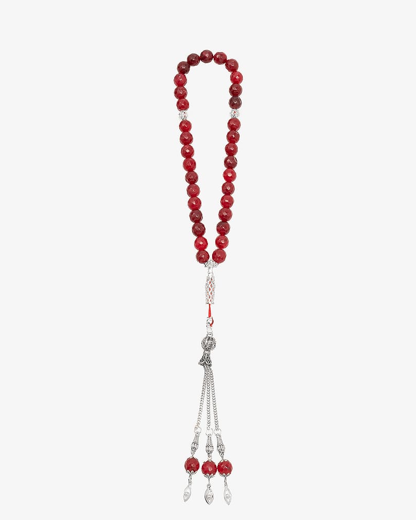 Elegant blood agate rosary