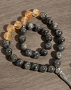 Labradorite and Citrine Silver Rosary