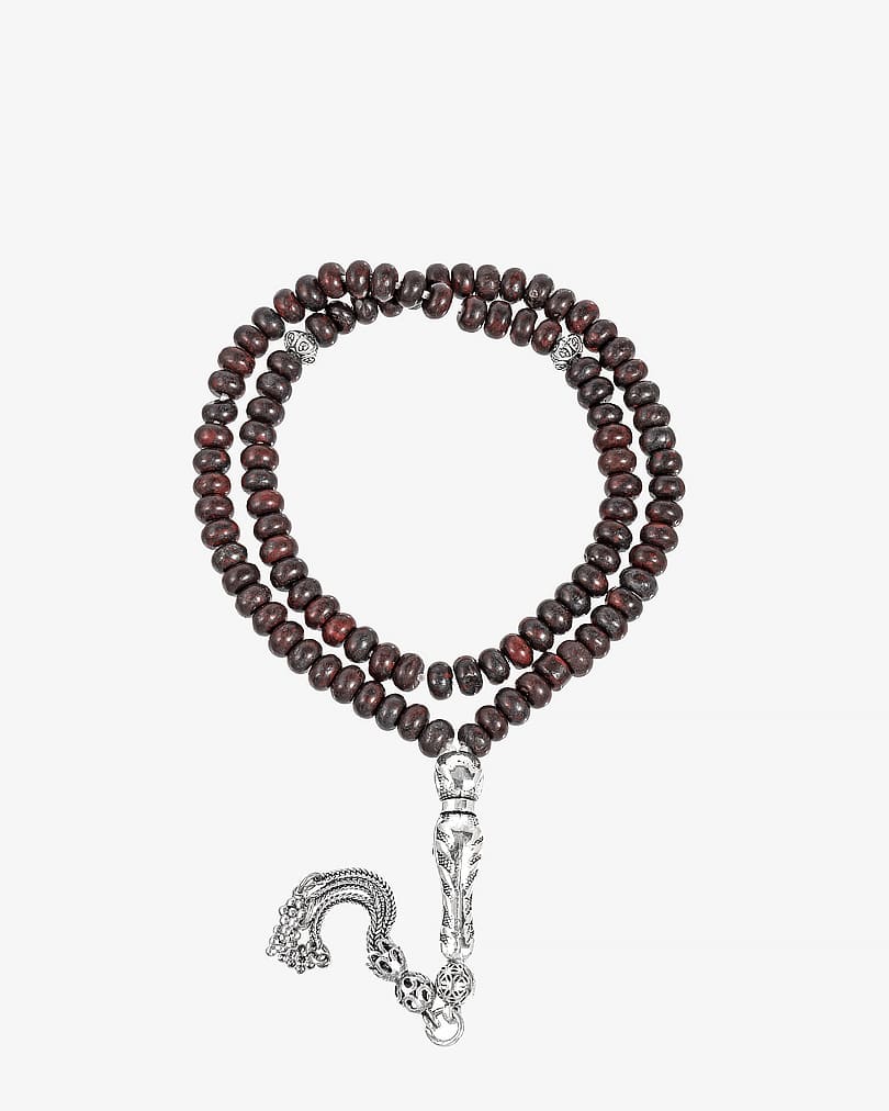 Silver Tasbih Jasper Oud 99 Beads