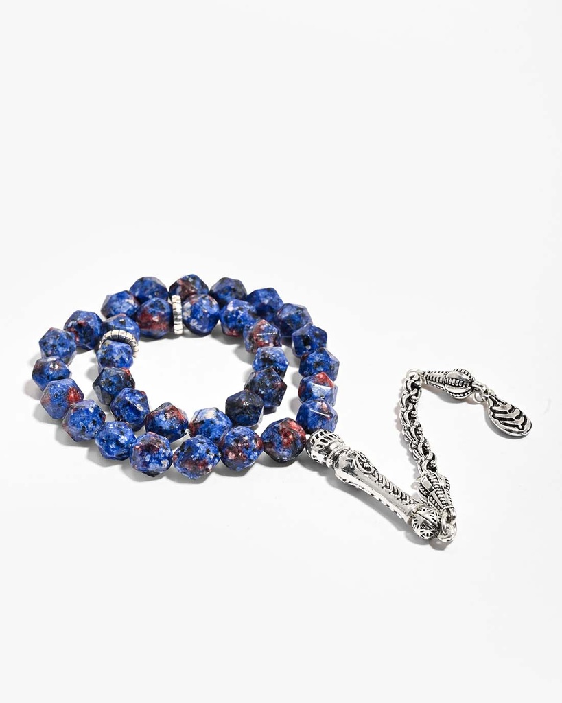 سبحة حجر عقيق طبيعي بقصة الاماس