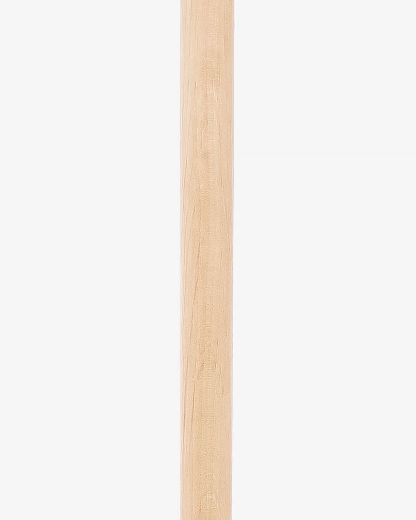 عصا عكاز خشب لوز طبيعي مقبض طولي معدن مفضض