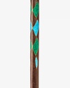 Natural Vengean Wood Lapis Lazuli and Malachite Decorated Crutch Stick