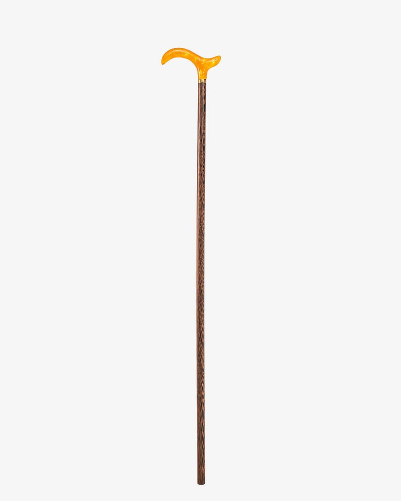 عصا عكاز خشب فينجي طبيعي مقبض بكلايت