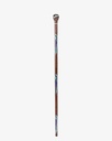 Natural Vengean Wood Decorated Crutch Stick Turquoise and Lapis Lazuli
