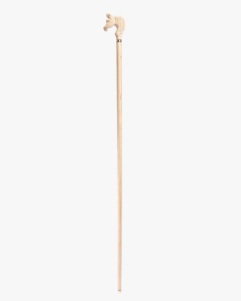 عصار عكاز خشب اللوز منقوش راس حصان