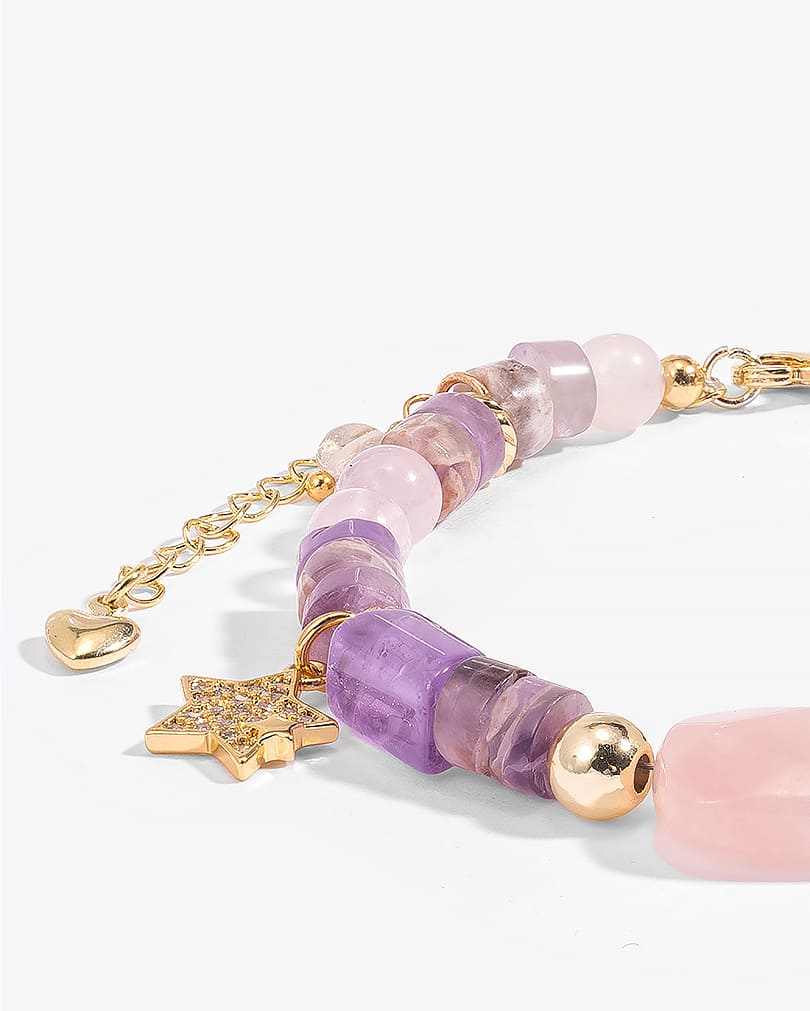 سوار معصم نسائي جمشت وكوارتز روز عصري