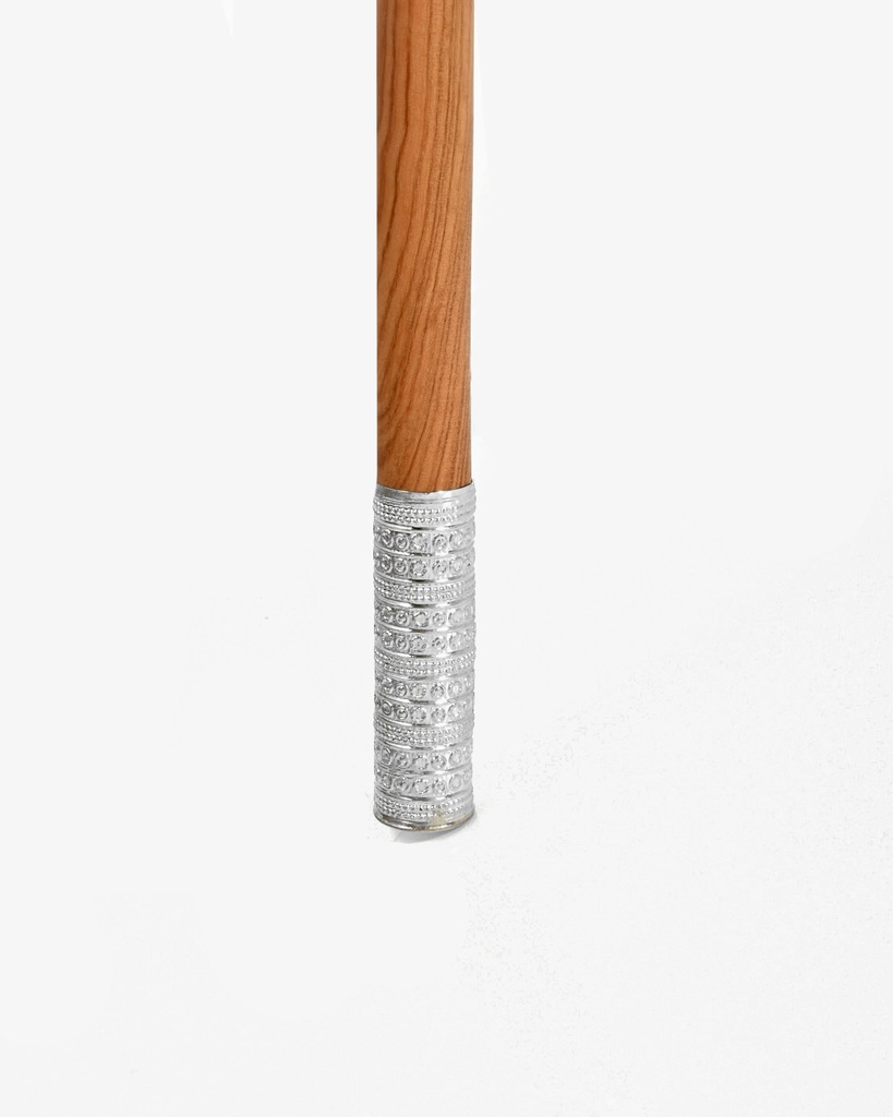 عصا عكاز خشب عتم عماني أصلي بفضة صناعة يدوية