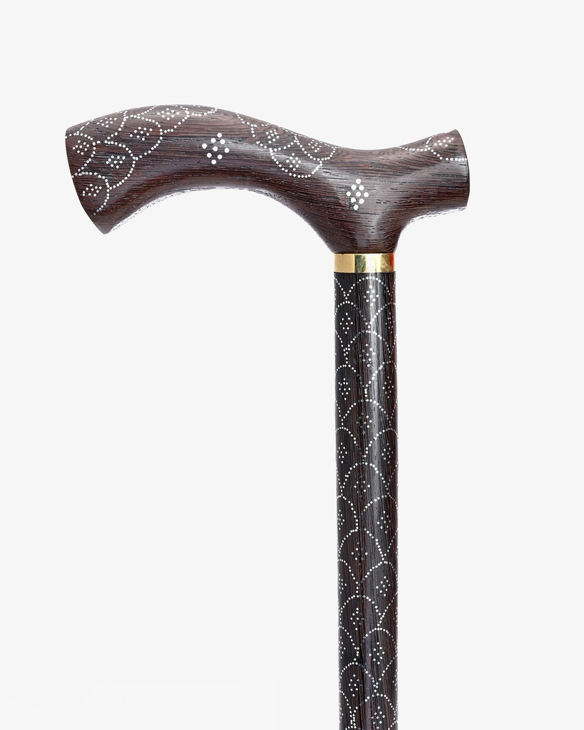 عصا عكاز خشب فينجي طبيعي فاخر