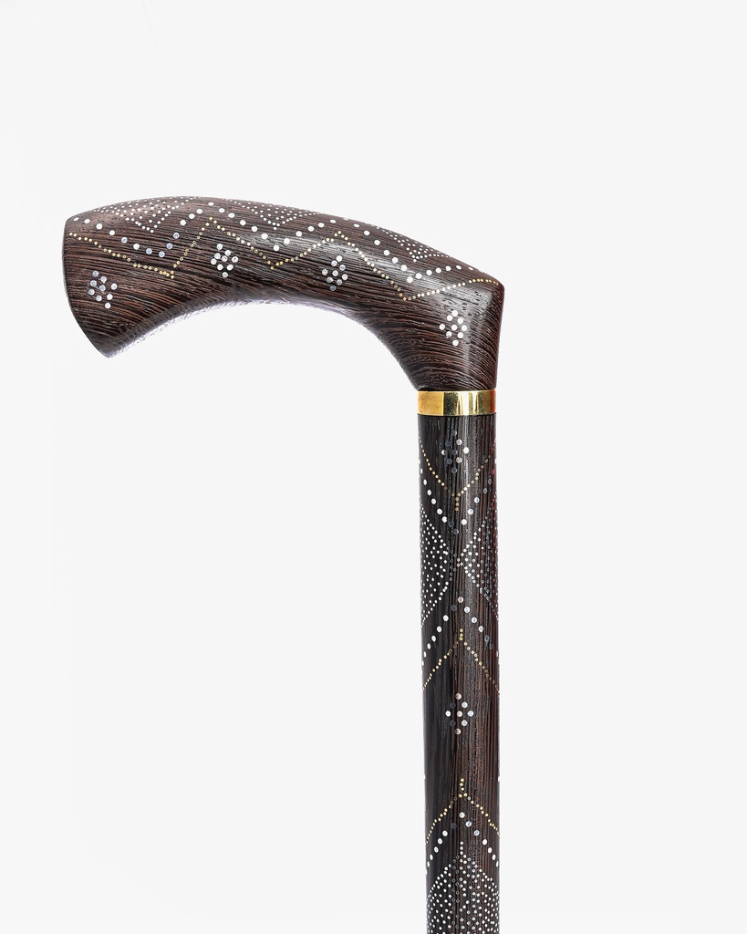 عصا عكاز خشب فينجي طبيعي فاخر