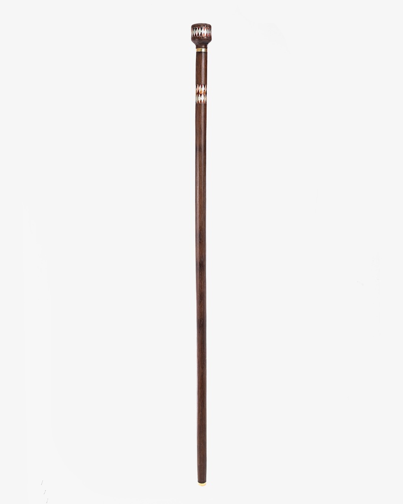 عصا عكاز خشب فينجي صدف طبيعي مقبض دائري اقتصادية