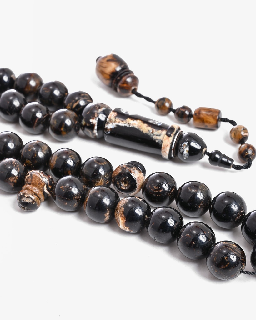 سبحة اليسر درجة اولى من البحر الاحمر بعروق (المرجان الأسود والعسلي )