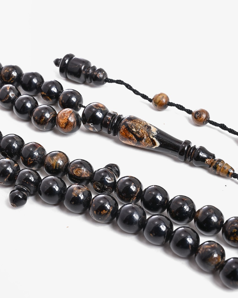 سبحة اليسر درجة اولى من البحر الاحمر بعروق (المرجان الأسود والعسلي )