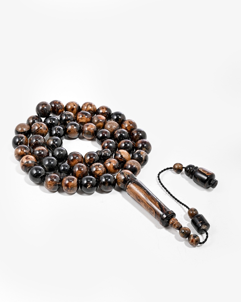 سبحة اليسر درجة اولى من البحر الاحمر بعروق (المرجان الأسود والبني )