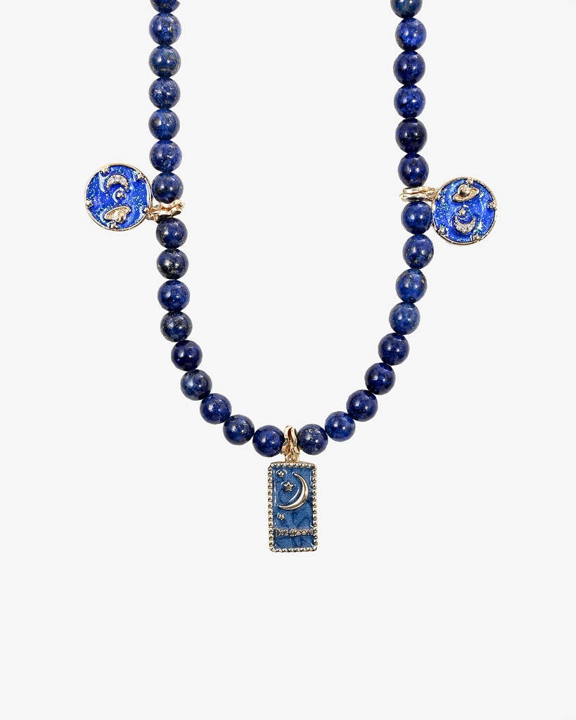 سلسلة مميز من حجر اللازورد الطبيعي