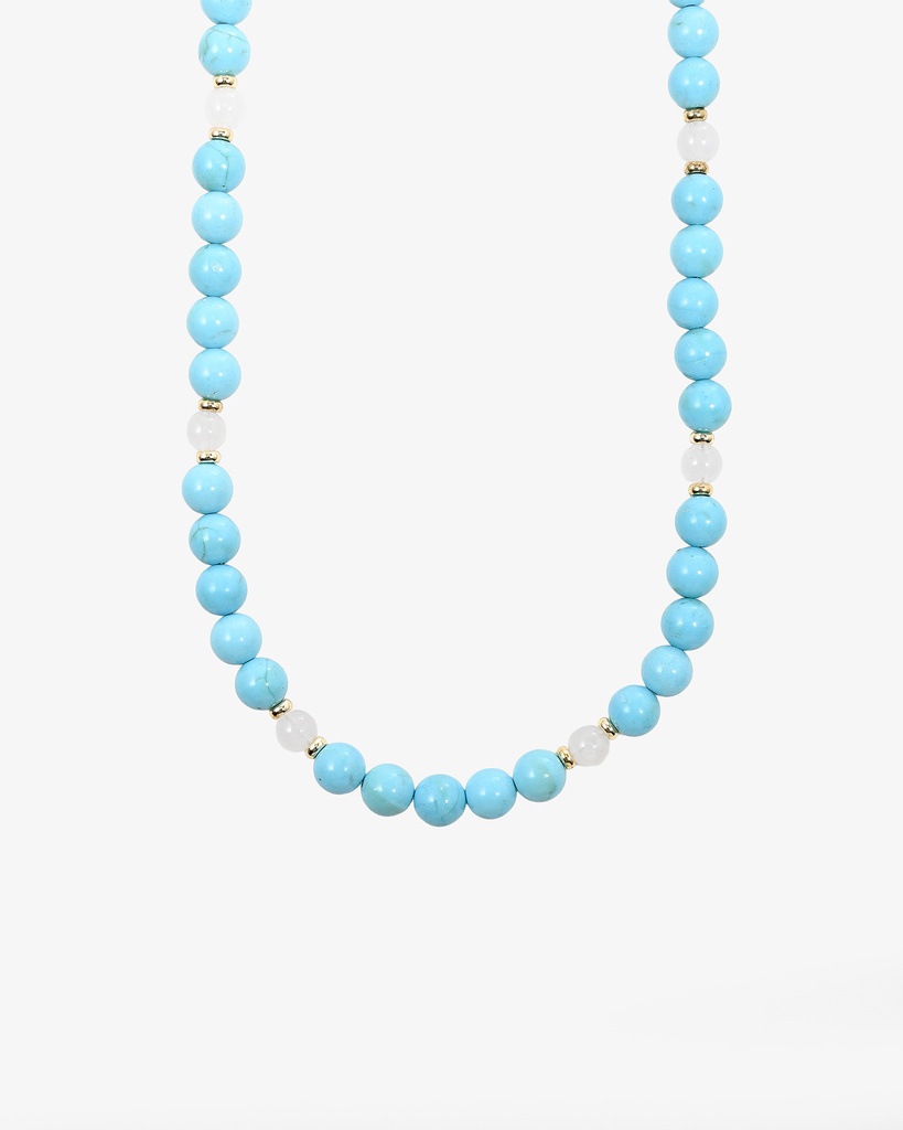 سلسلة أنيق من الفيروز والجاد الطبيعي