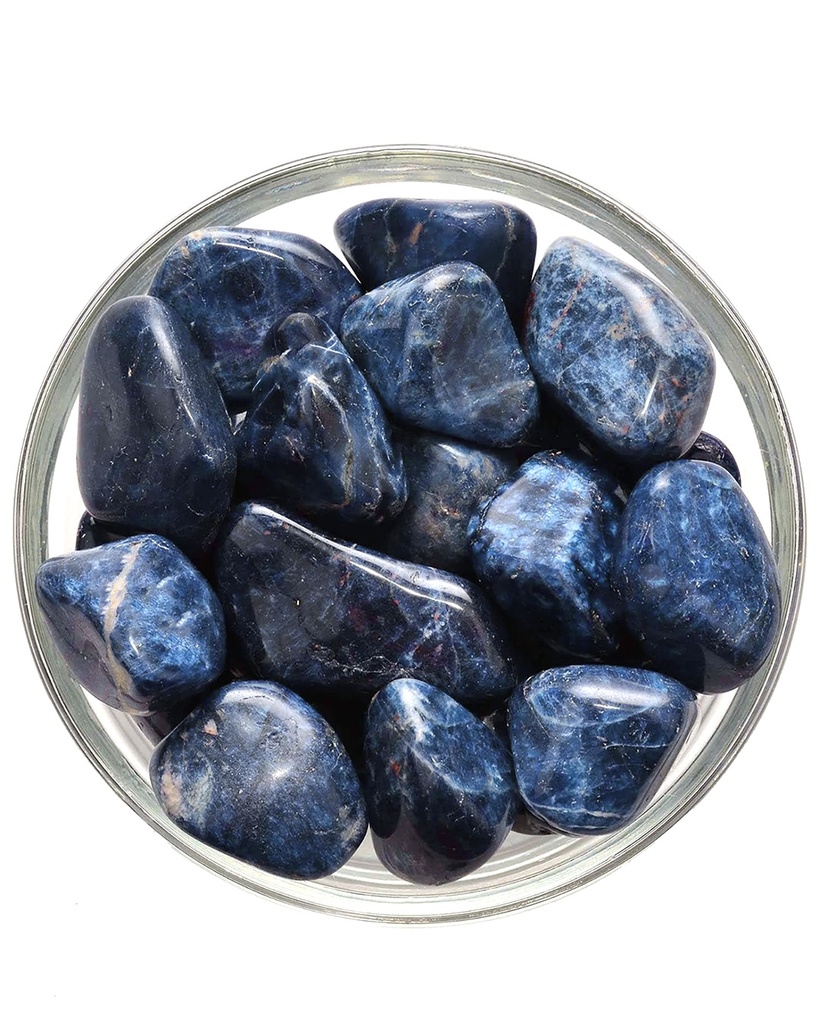 سلسلة فاخر من حجر السوداليت والجاد الطبيعي