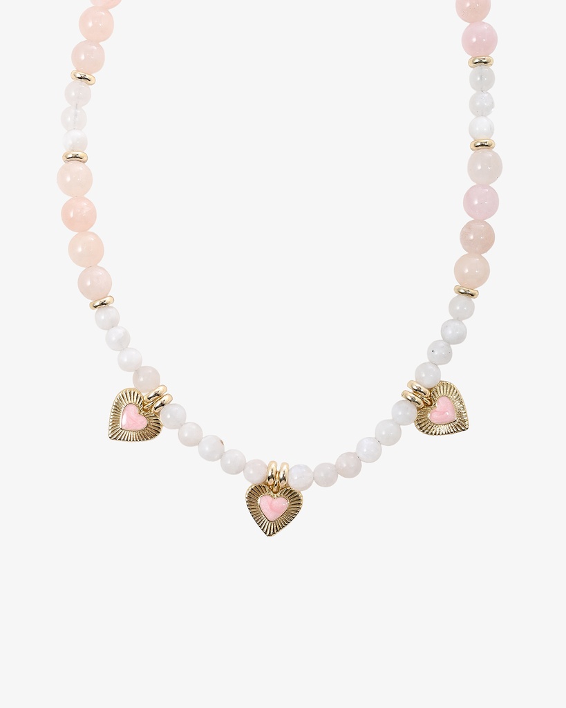 سلسلة الكوارتز الوردي والجاد الطبيعي