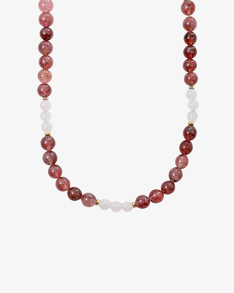 سلسلة ستروبيري كوارتز وجاد طبيعي نسائي فاخر