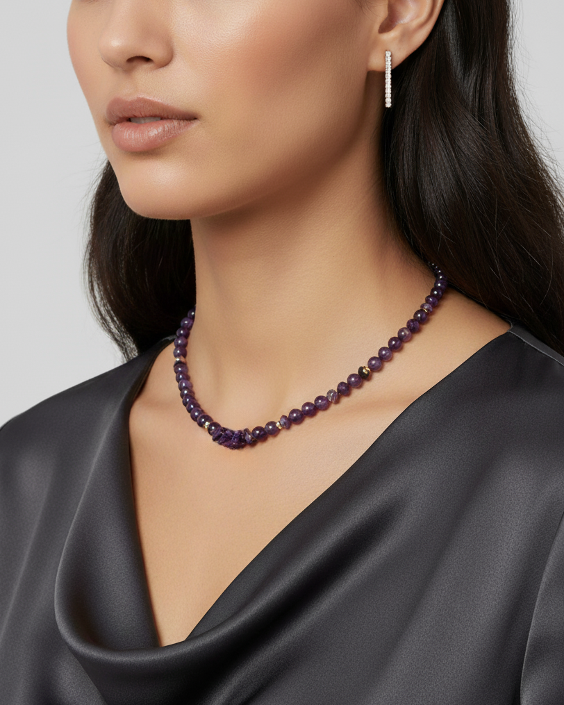 سلسلة الجمشت الطبيعي الفاخر