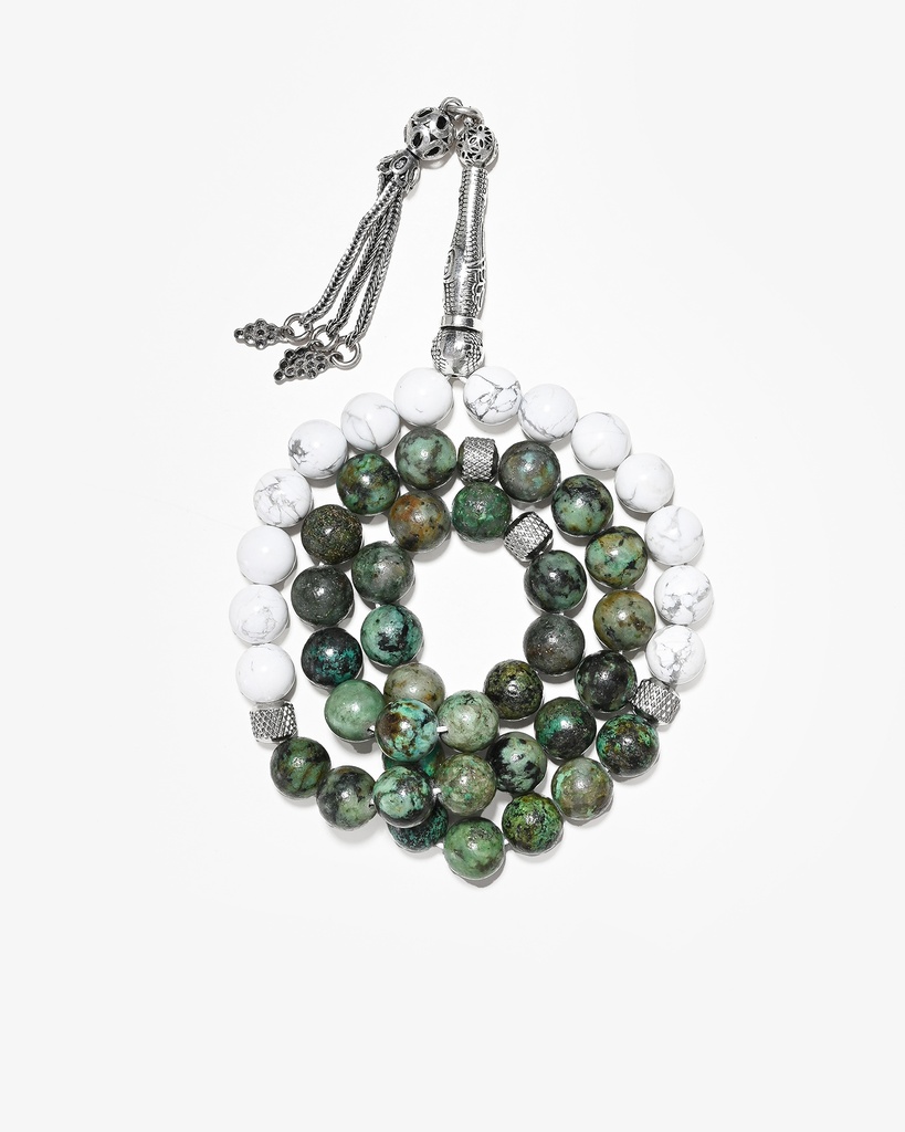 سبحة التوازن من الفيروز افريقي وهولايت – هدوء وأناقة