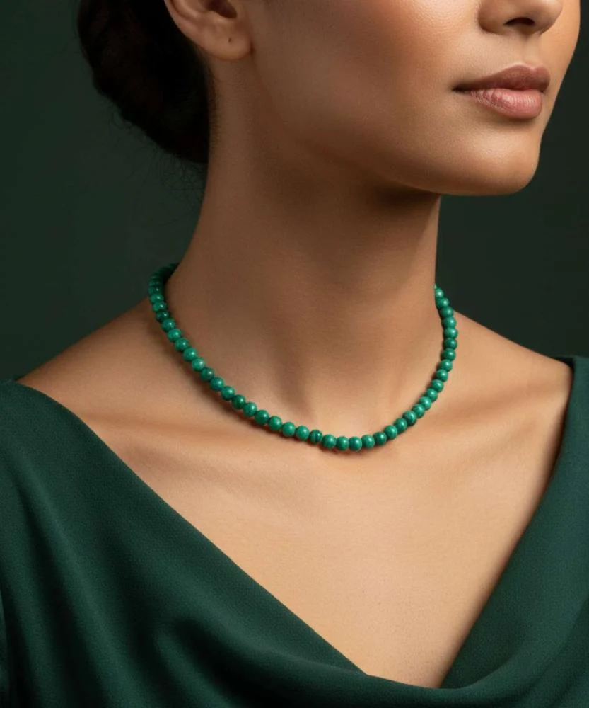 سلسلة الملاكيت الطبيعي – لمسة من الفخامة والطاقة الإيجابية