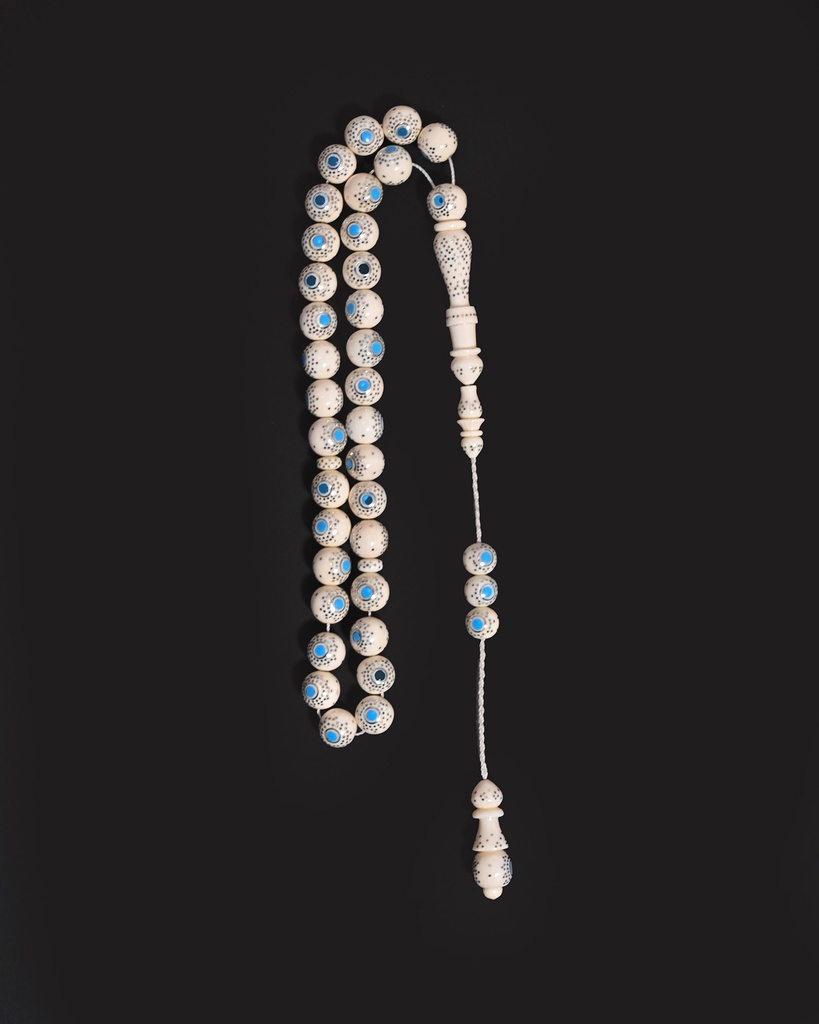 سبحة نادرة دائرية انيقة من العاج (ناب الفيل)