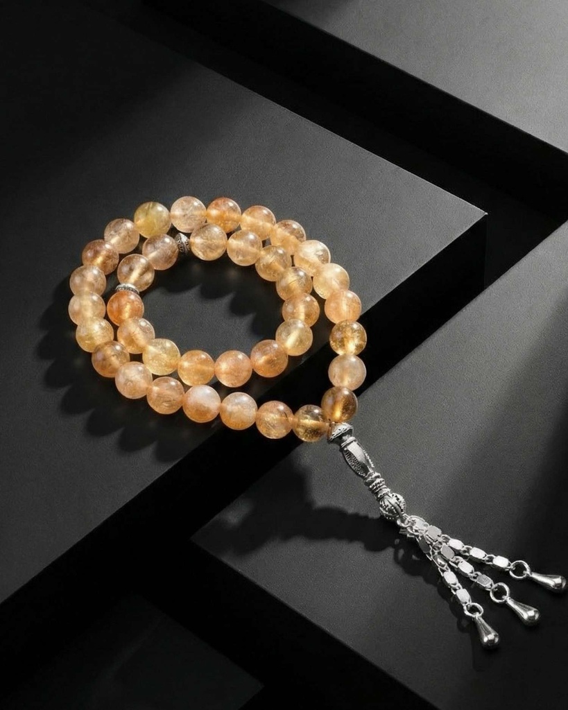 سبحة انيقة حجر سترين طبيعي