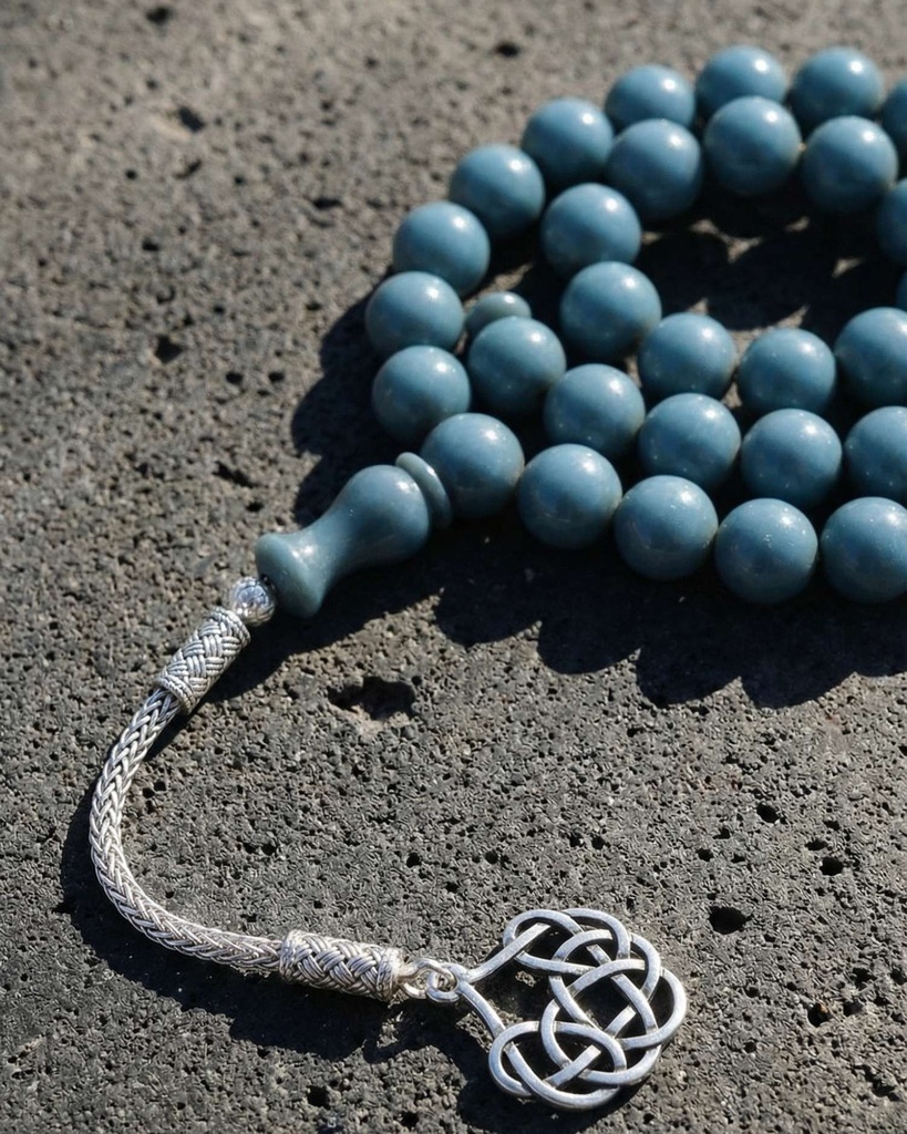 سبحة فاتوران صب جديد أزرق سادة مميزة