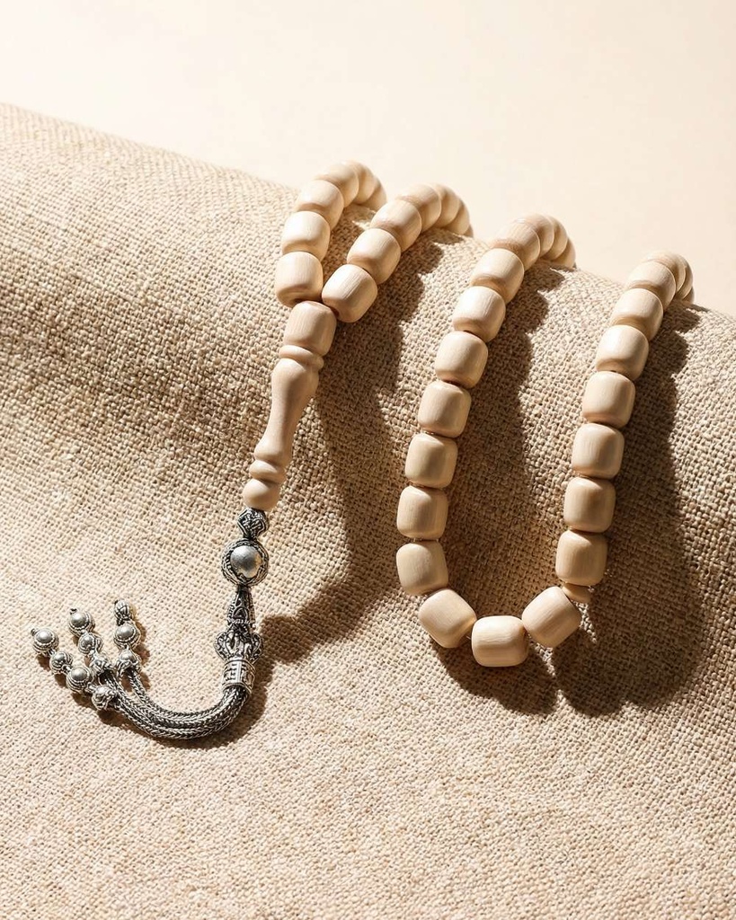 سبحة نادرة اسطواني من العاج (ناب الفيل)