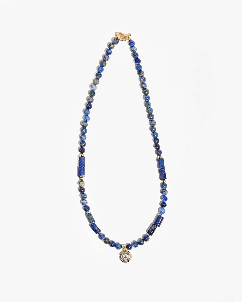 سلسلة نسائي بحجر اللازورد الأزرق الفاخر