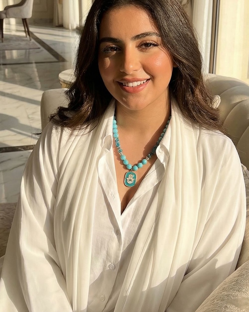 عقد نسائي فيروز وأباتايت أزرق طبيعي مميز