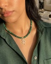 سلسلة نسائي ملاكيت طبيعي أخضر درجة أولى فاخر