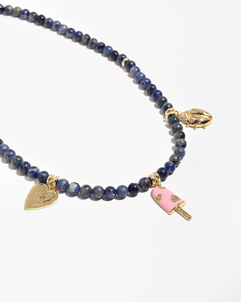 سلسلة سوداليت طبيعي أزرق أنيق فاخر نسائي